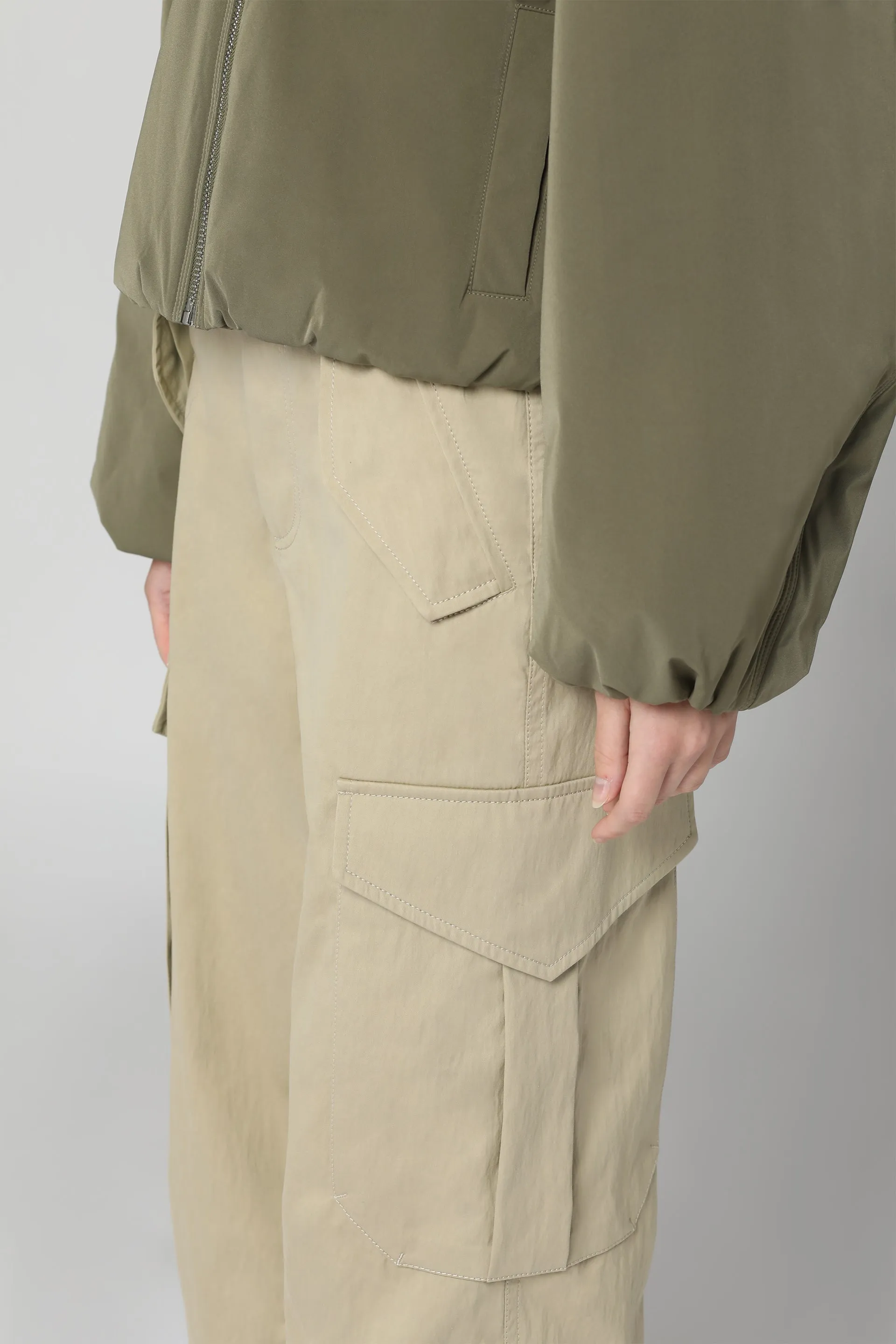 Beige Cotton Cargo Trousers sold by Lord & Taylor product image thumbnail 5