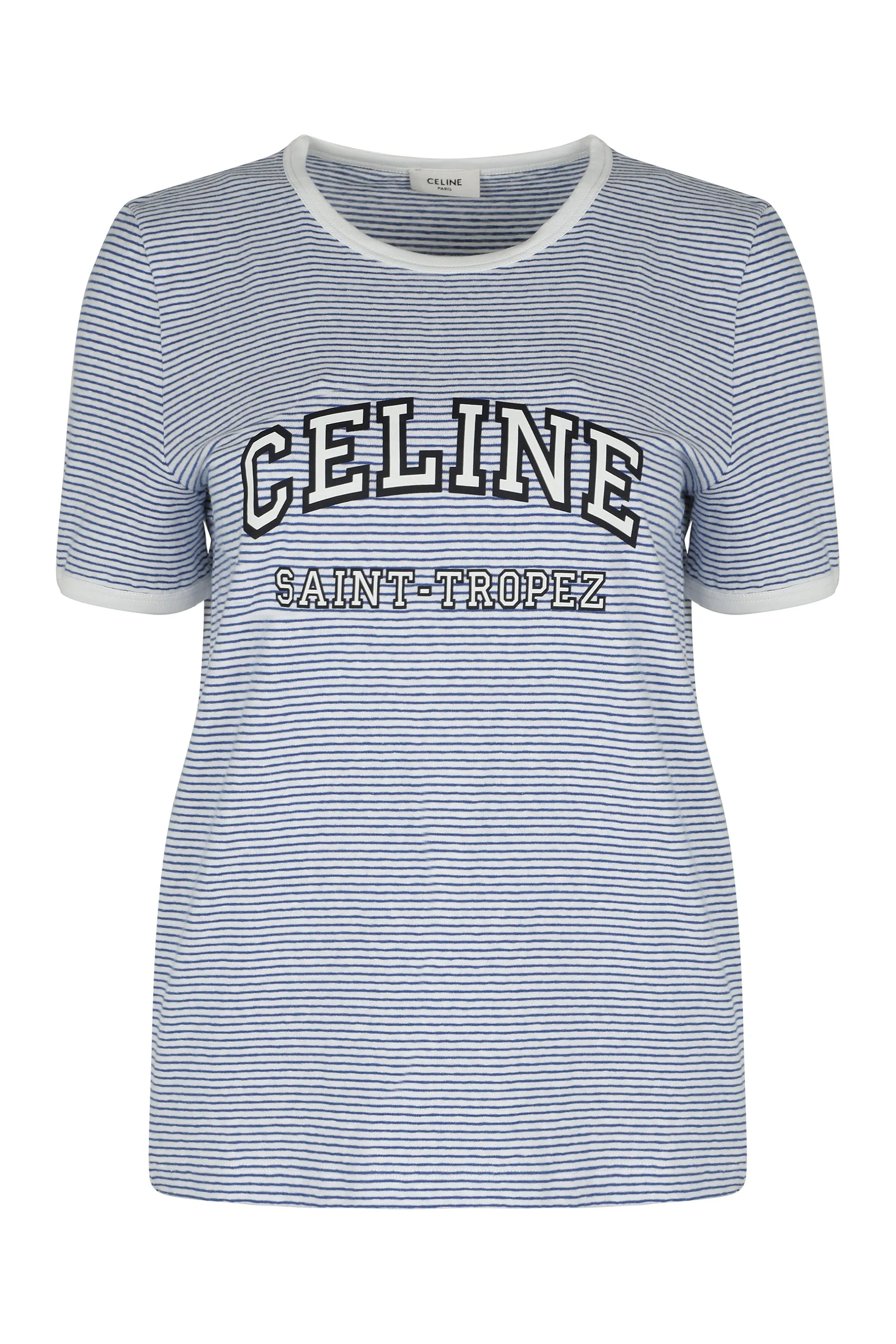Striped Round-Neck Cotton T-Shirt sold by Lord & Taylor