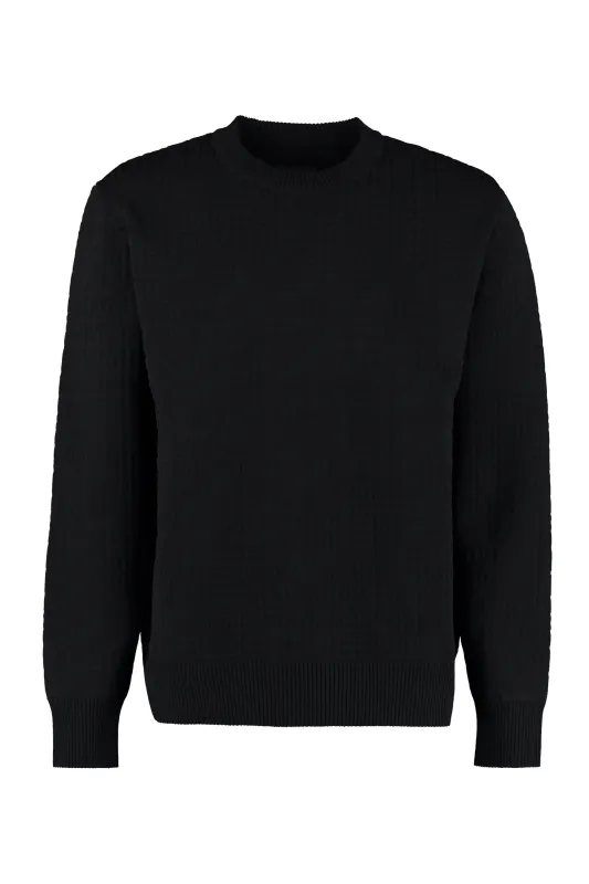 Long-Sleeve Crew-Neck Jacquard Sweater made by Givenchy