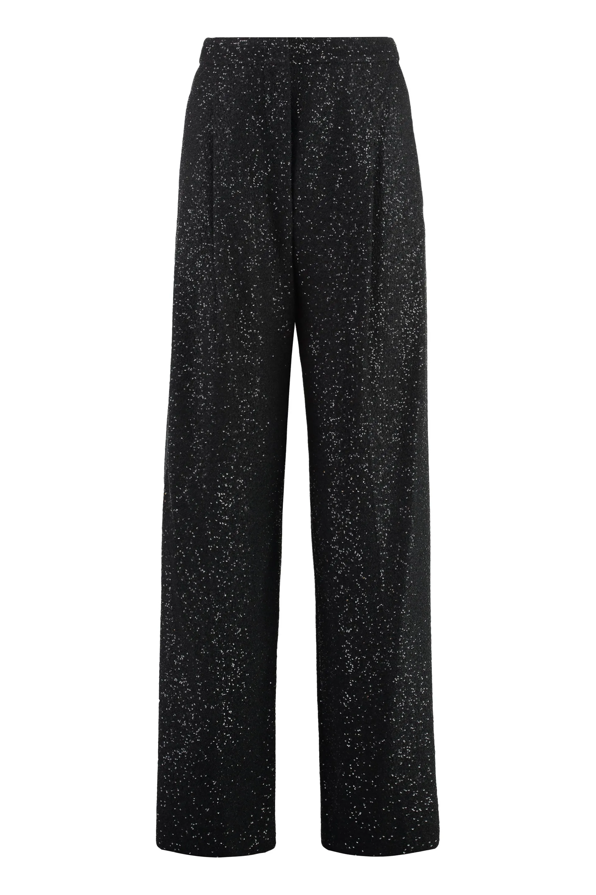 Sequined Satin-Stripe Straight Trousers sold by Lord & Taylor