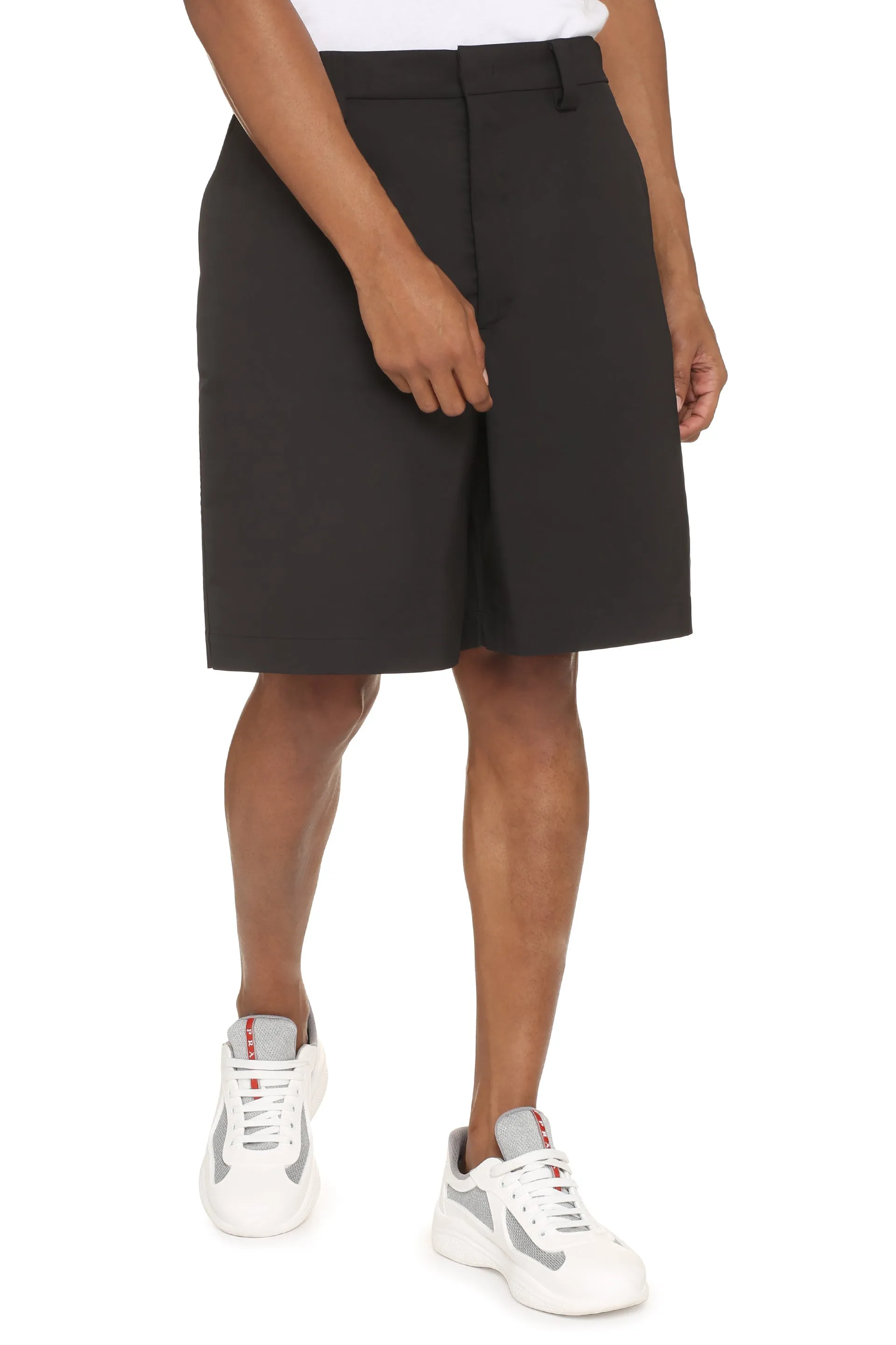 Black Nylon Bermuda Shorts sold by Lord & Taylor product image thumbnail 3