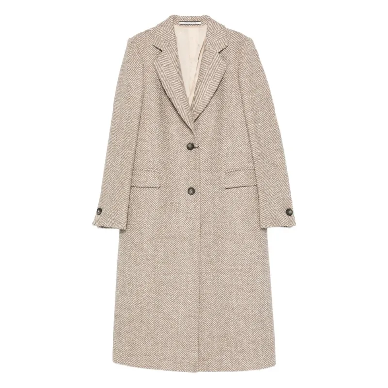 Herringbone Notched Lapel Coat sold by Lord & Taylor