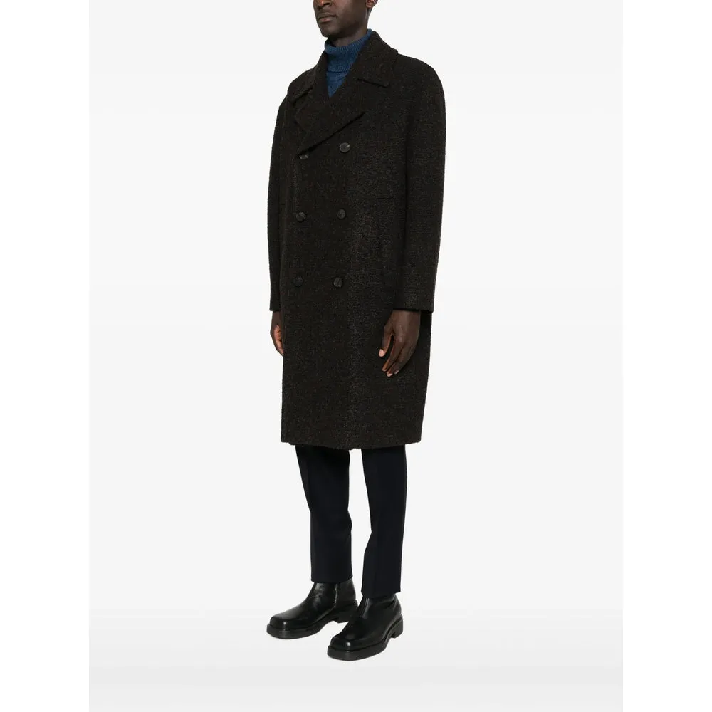 Black Double-Breasted Notched Lapel Coat sold by Lord & Taylor product image thumbnail 4