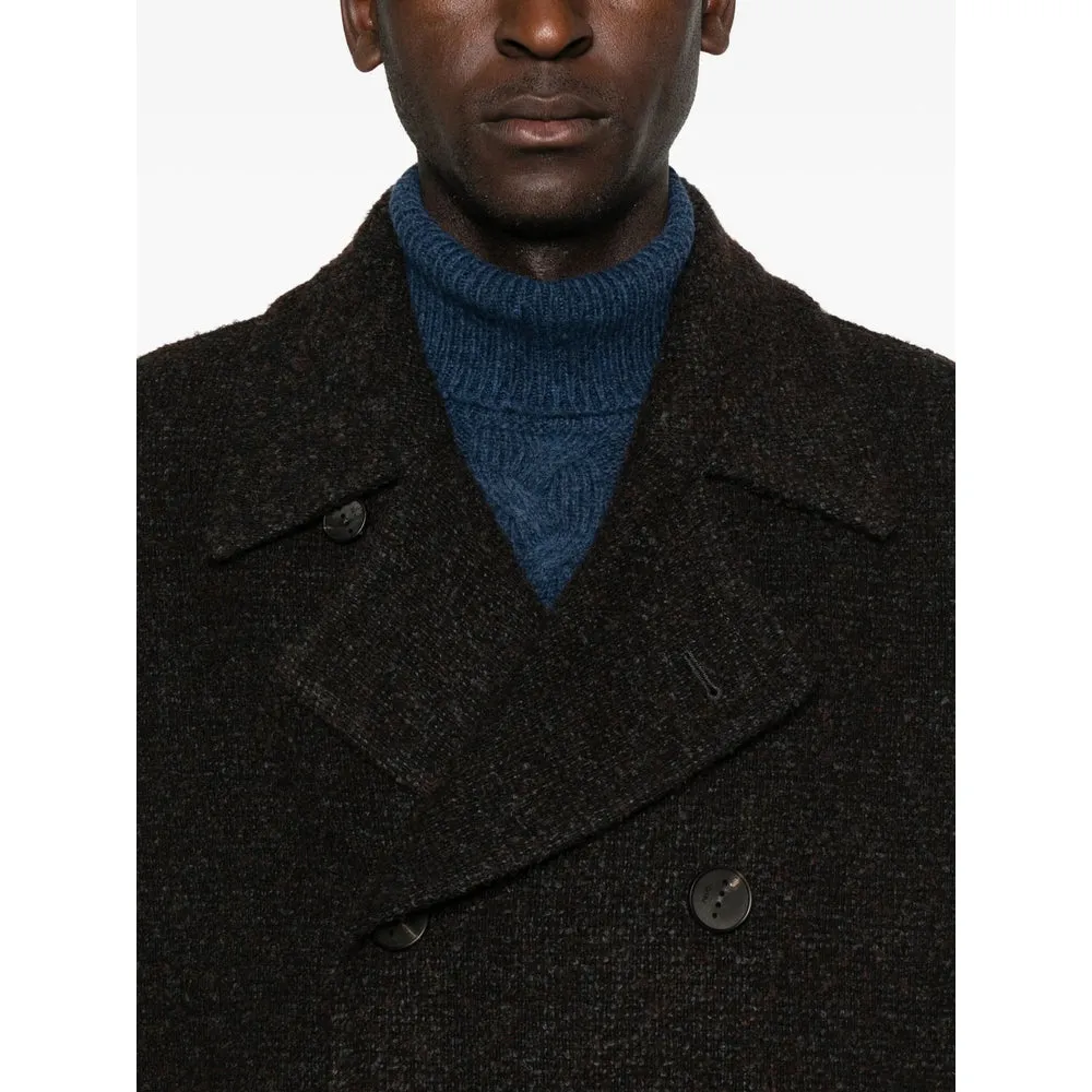 Black Double-Breasted Notched Lapel Coat sold by Lord & Taylor product image thumbnail 2