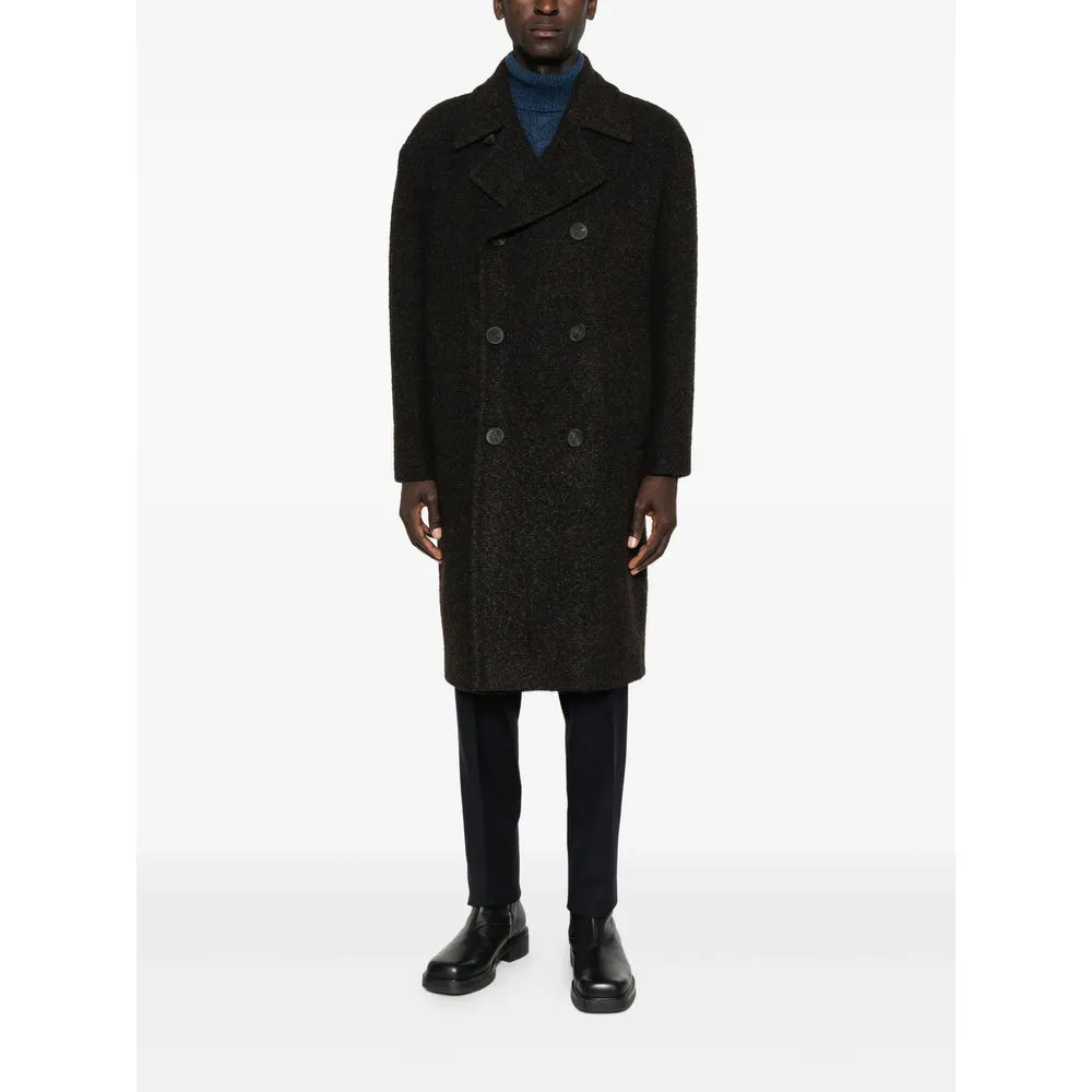 Black Double-Breasted Notched Lapel Coat sold by Lord & Taylor product image thumbnail 3