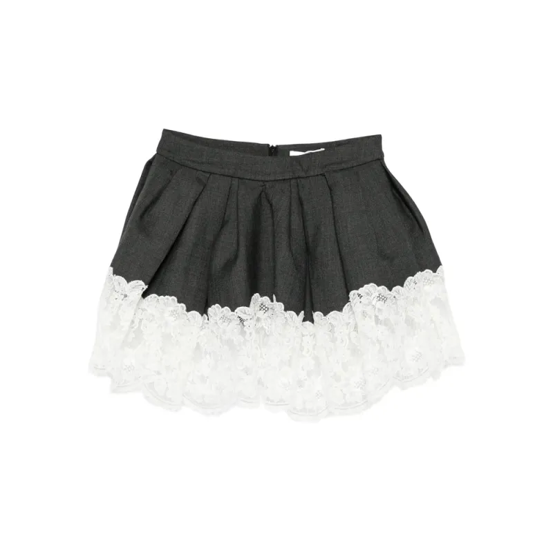 Grey Lace-Trim Skirt sold by Lord & Taylor