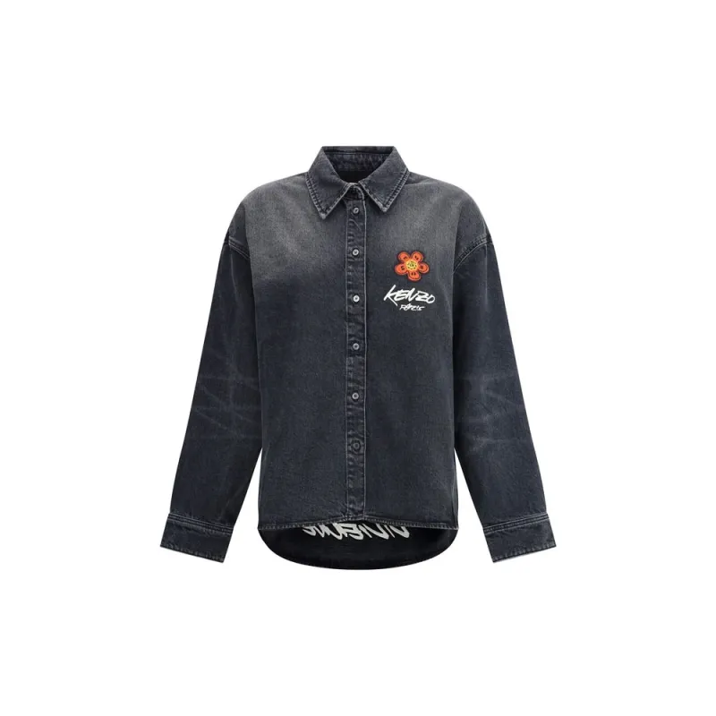 Kenzo x Futura Workwear embroidered japanese Denim Shirt sold by Lord & Taylor