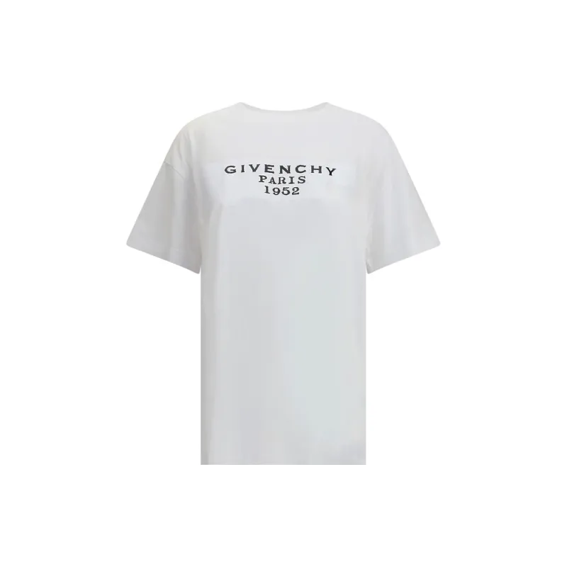 Boxy cotton T-shirt with givenchy tape print sold by Lord & Taylor