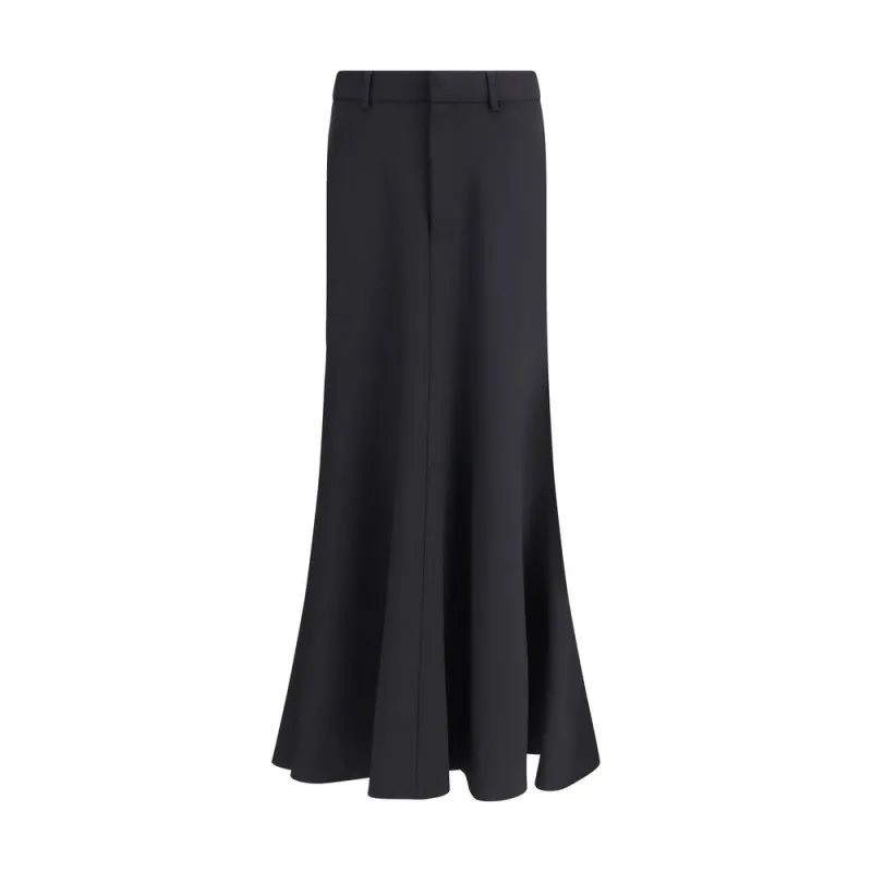 Godet Maxi Skirt in virgin wool sold by Lord & Taylor