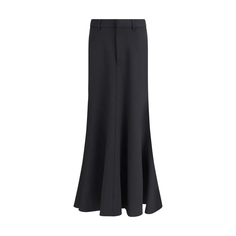 Godet Maxi Skirt in virgin wool sold by Lord & Taylor