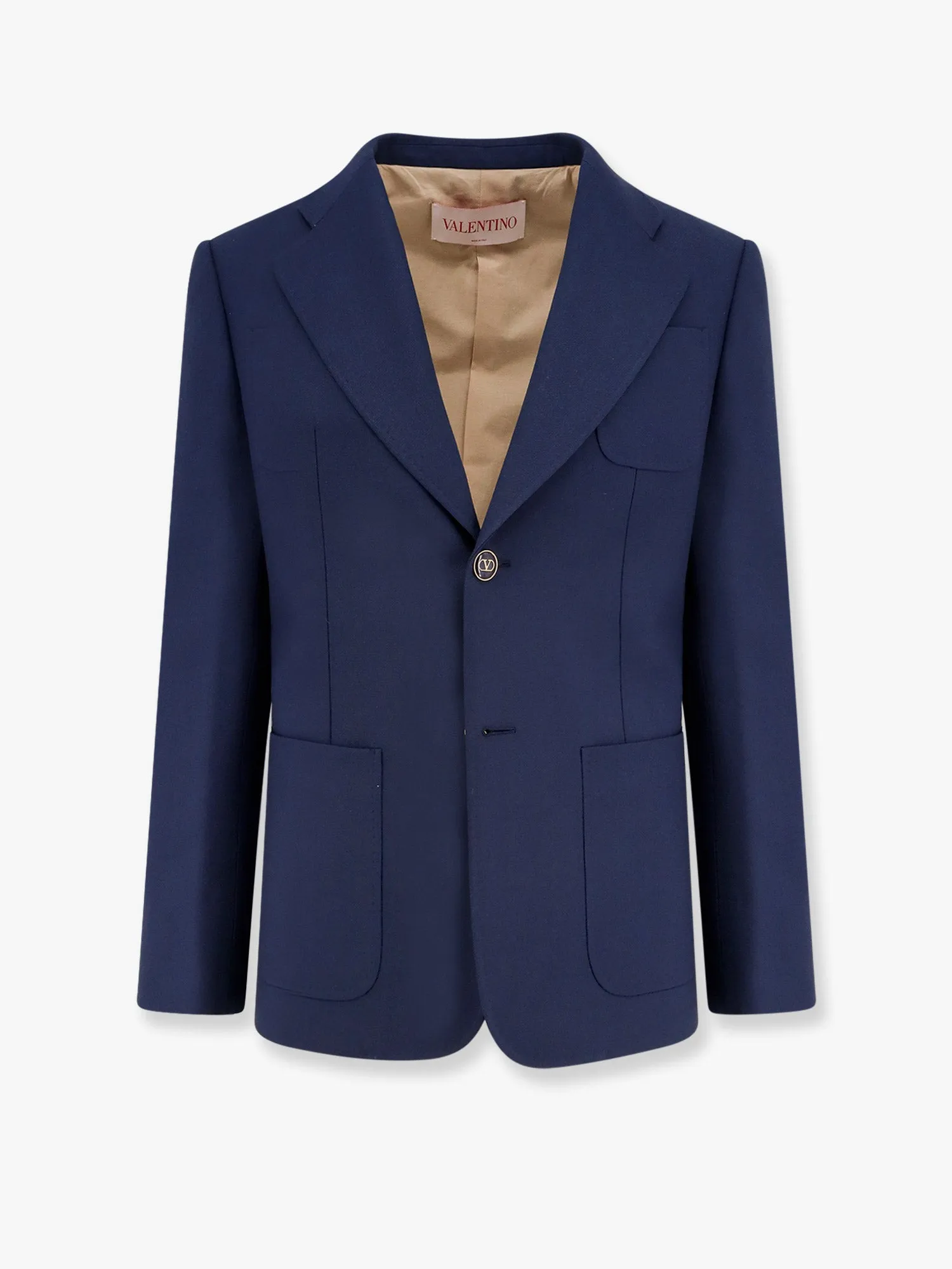 Virgin Wool Blazer with Logoed Buttons sold by Lord & Taylor