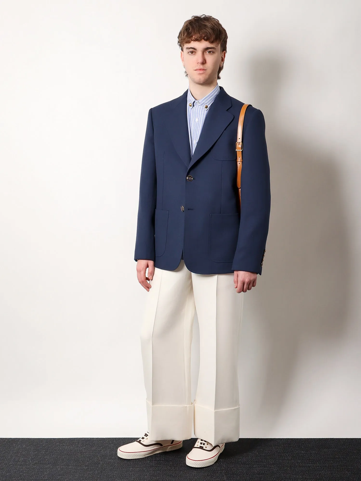 Virgin Wool Blazer with Logoed Buttons sold by Lord & Taylor product image thumbnail 2