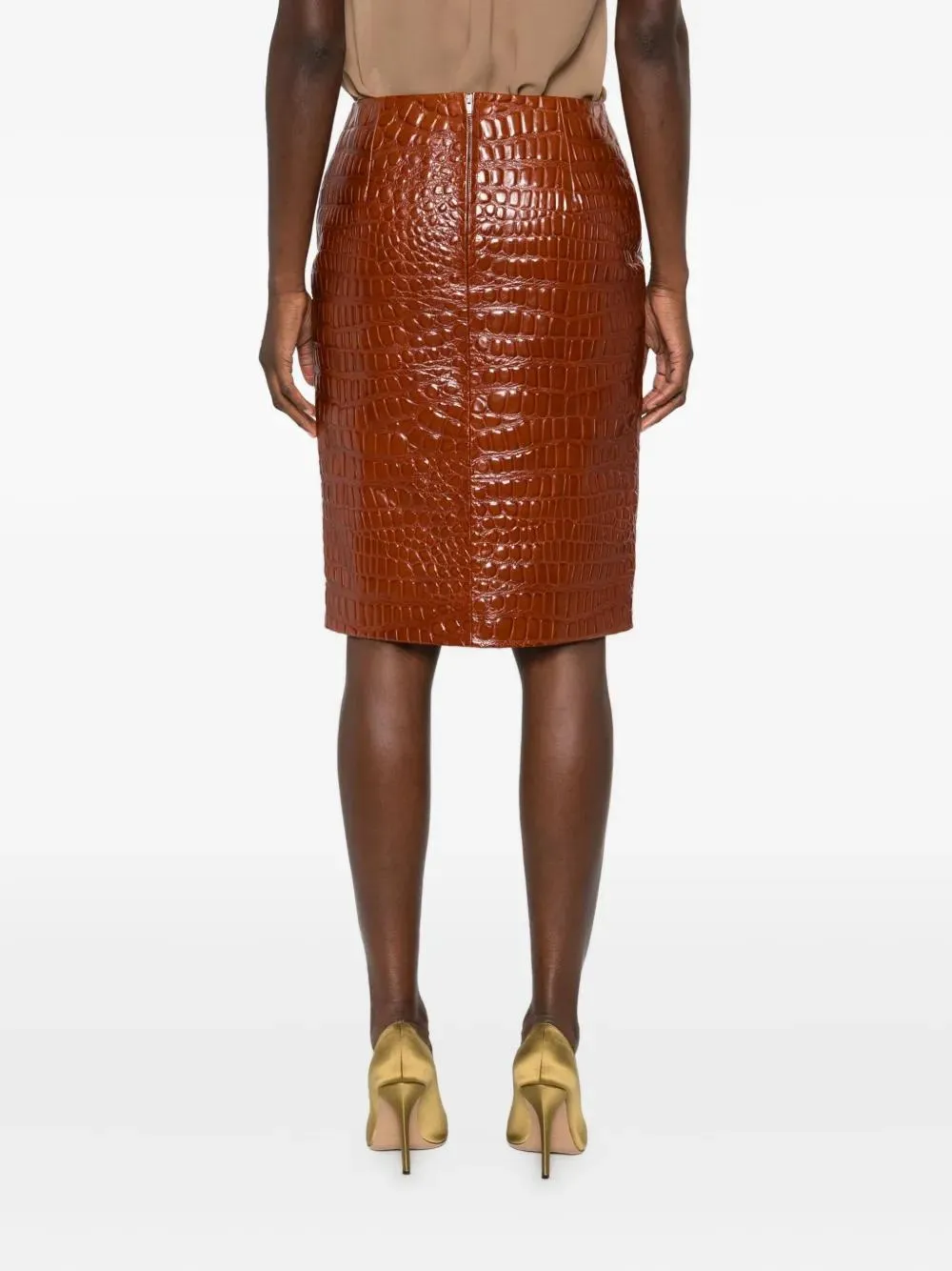 EMBOSSED LEATHER MINI SKIRT sold by Lord & Taylor product image thumbnail 4