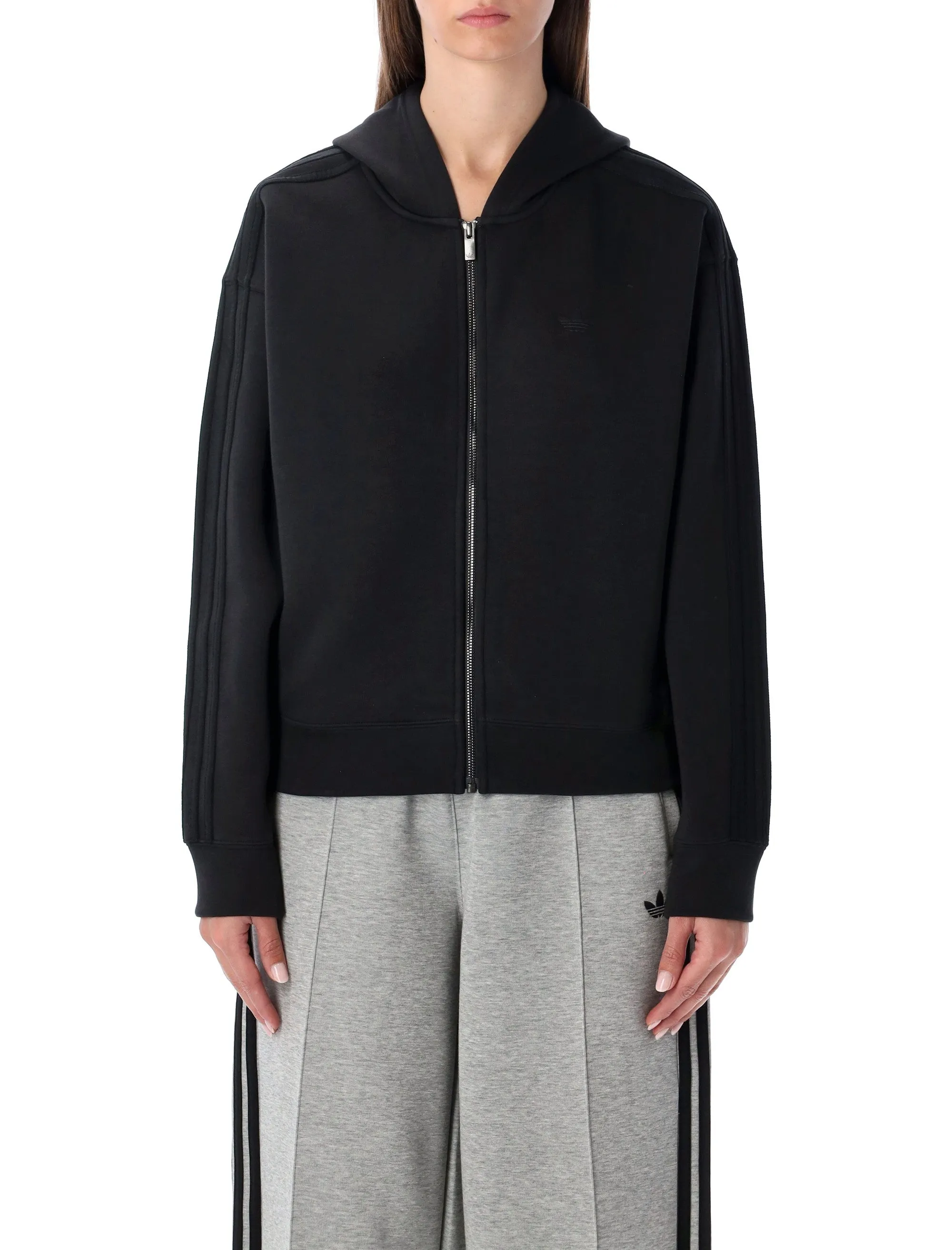 ADIDAS ORIGINALS BLACK ZIP HOODIE sold by Lord & Taylor