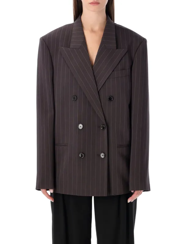 MAGDA BUTRYM PINSTRIPE DOUBLE-BREASTED BLAZER sold by Lord & Taylor