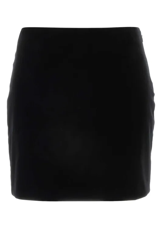BLACK STRETCH VELVET MINI SKIRT sold by Lord & Taylor