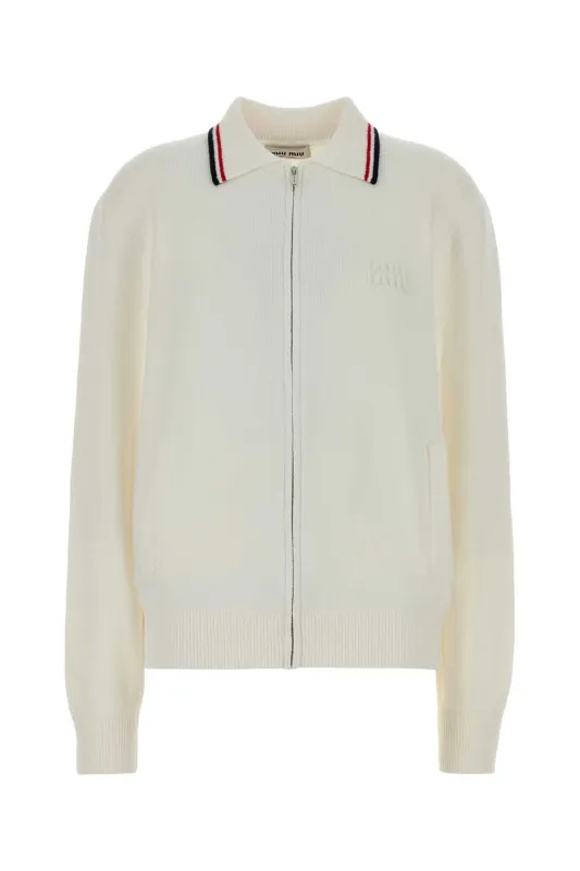 WHITE STRETCH COTTON BLEND CARDIGAN sold by Lord & Taylor