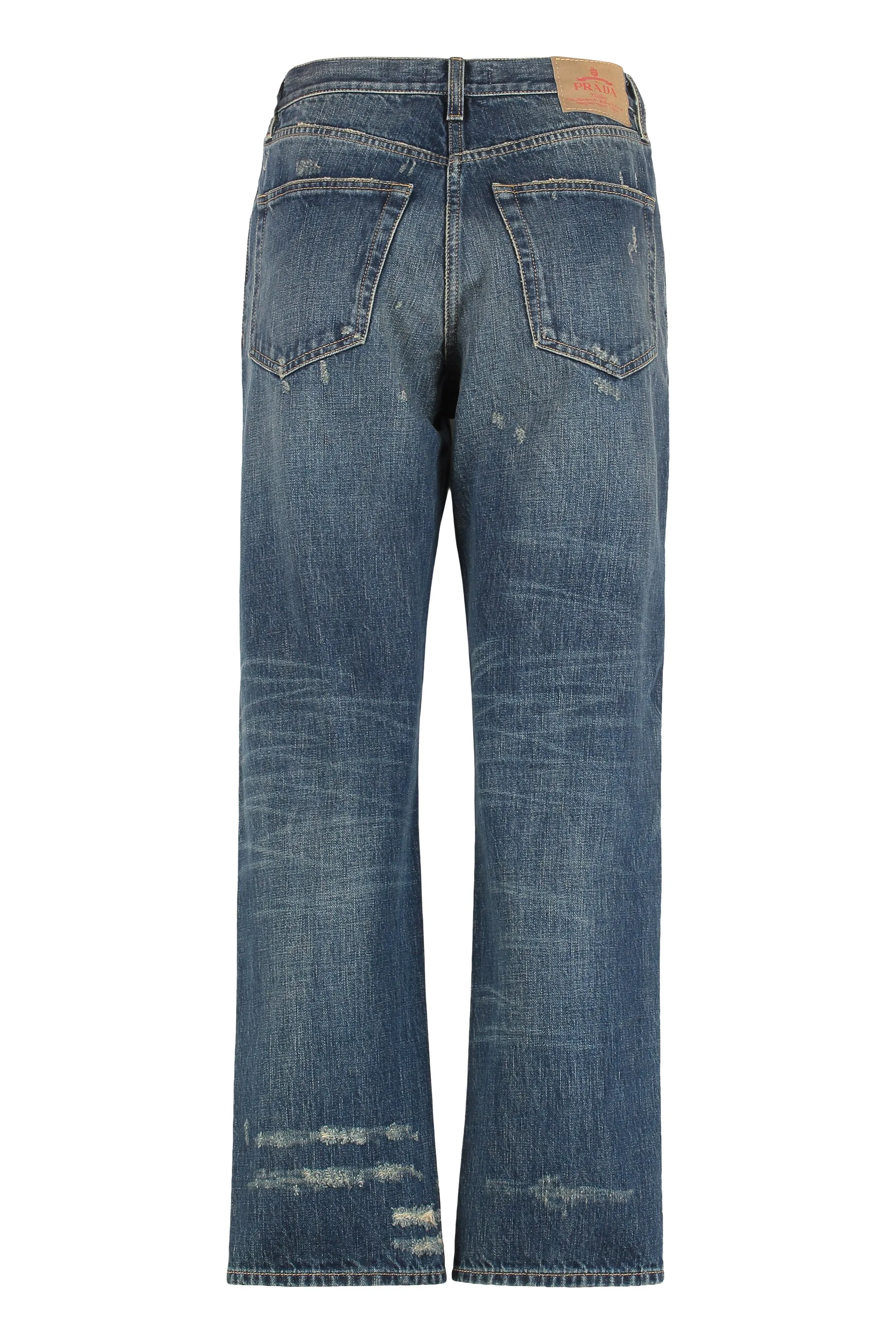 FIVE POCKET JEANS IN WASHED DENIM sold by Lord & Taylor product image thumbnail 2