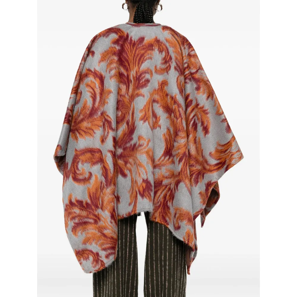 Wool-Blend Cape in Blue/Orange sold by Lord & Taylor product image thumbnail 4