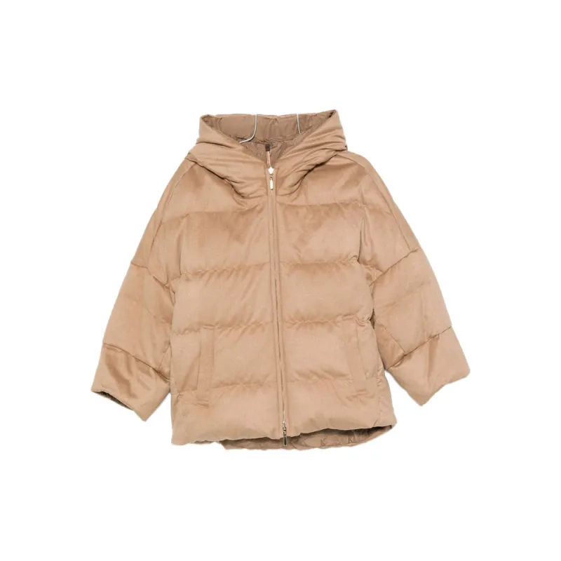 Camel-Hair Quilted Hooded Coat sold by Lord & Taylor