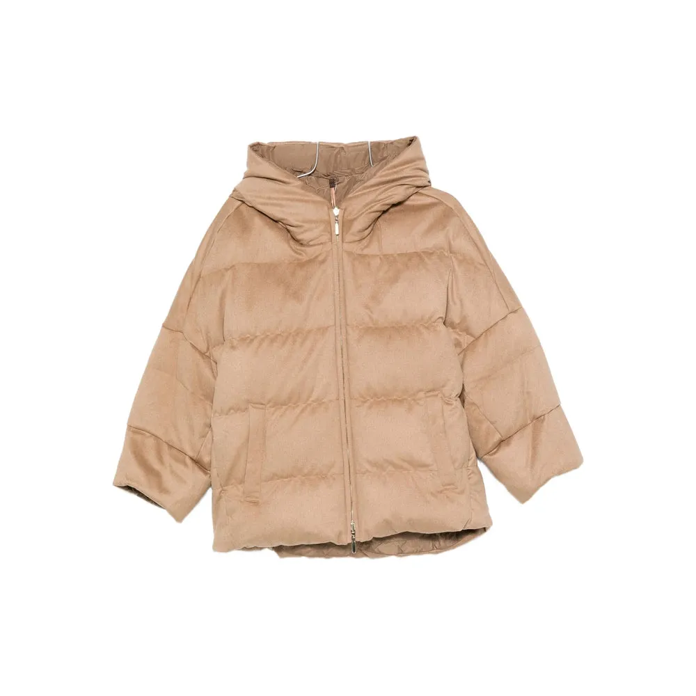 Camel-Hair Quilted Hooded Coat sold by Lord & Taylor