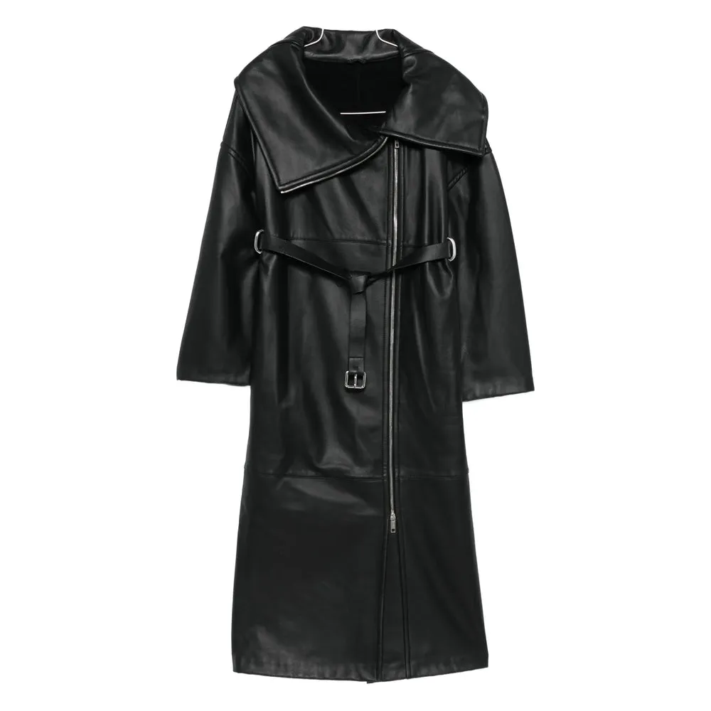 Mid-Length Lambskin Coat with Belt sold by Lord & Taylor