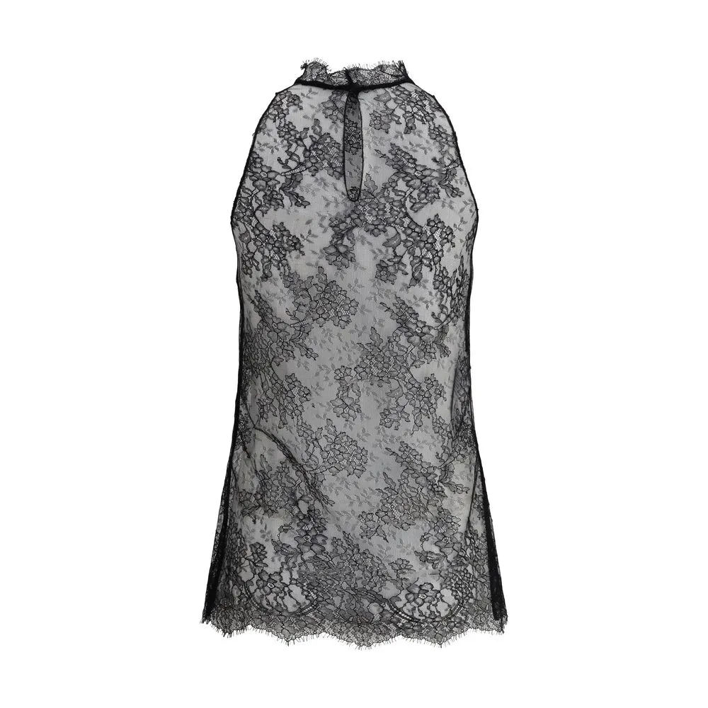 Sleeveless black Lace Top sold by Lord & Taylor product image thumbnail 2