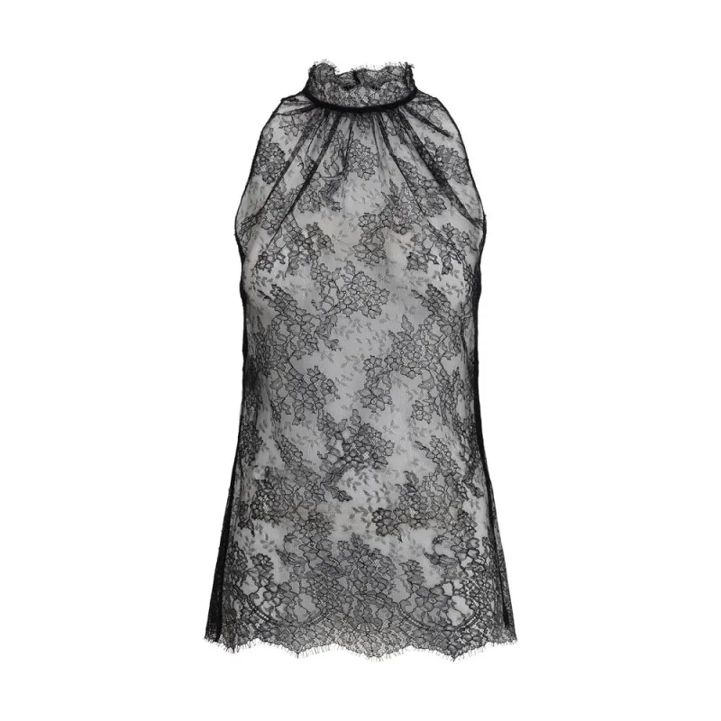 Sleeveless black Lace Top sold by Lord & Taylor