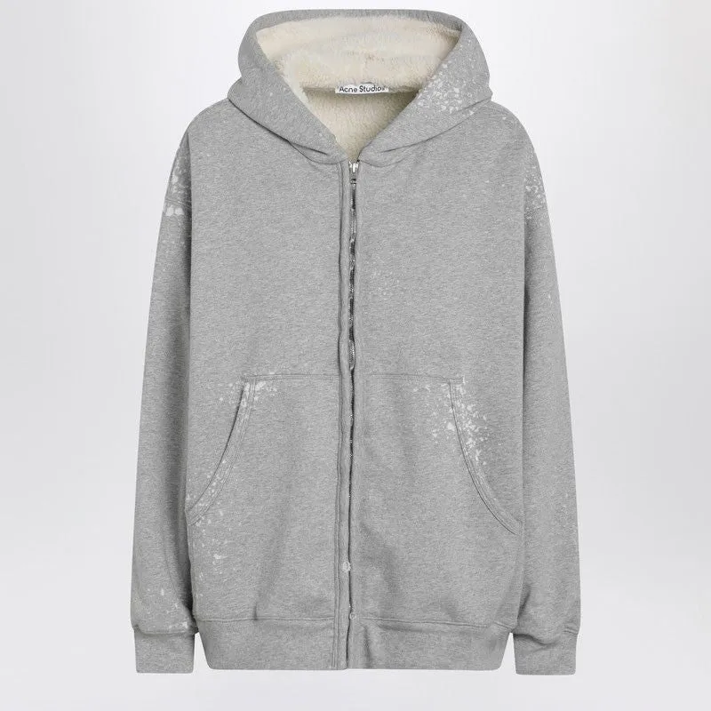 GREY HOODED ZIPPER SWEATER sold by Lord & Taylor