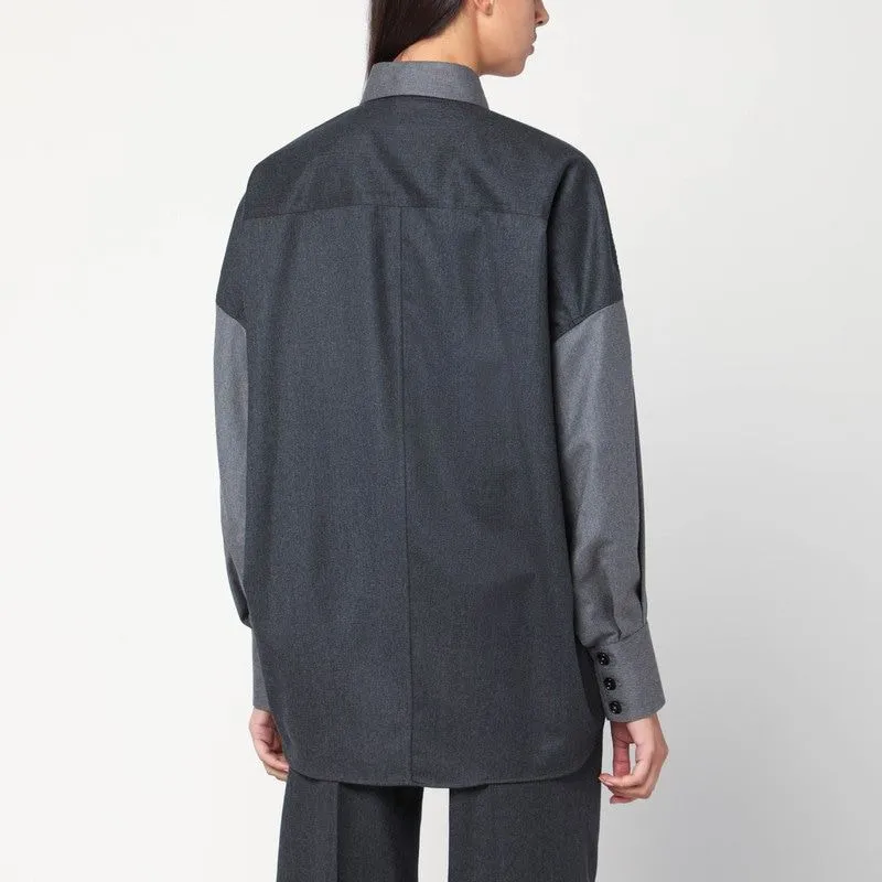 OVERSIZED GRAY WOOL SHIRT sold by Lord & Taylor product image thumbnail 2