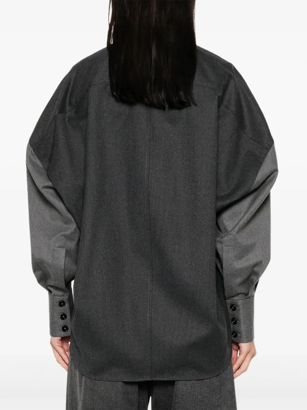 OVERSIZED GRAY WOOL SHIRT sold by Lord & Taylor product image thumbnail 4