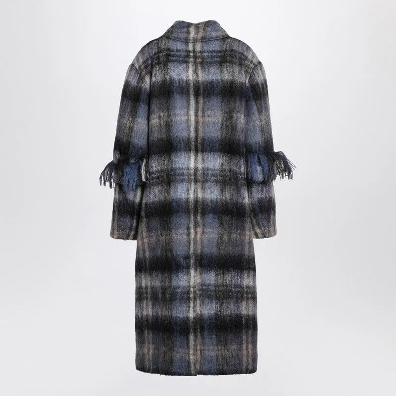 BLUE CHECKED COAT IN MOHAIR AND WOOL BLEND sold by Lord & Taylor product image thumbnail 2