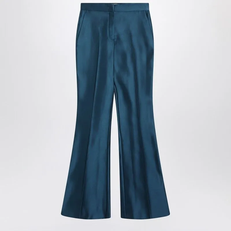 TEAL BLUE DUCHESS SATIN TROUSERS sold by Lord & Taylor