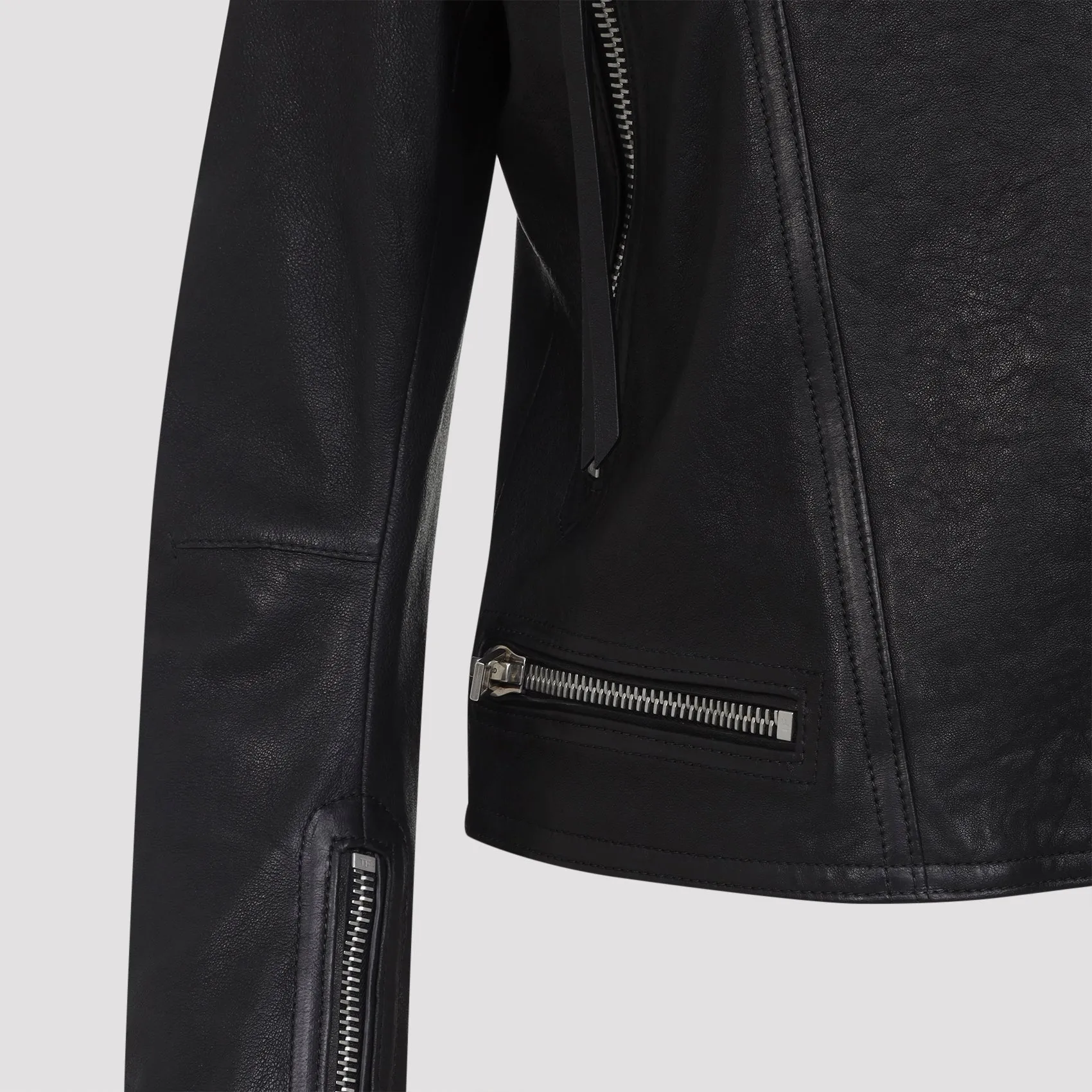 BLACK LAMB LEATHER JACKET sold by Lord & Taylor product image thumbnail 4