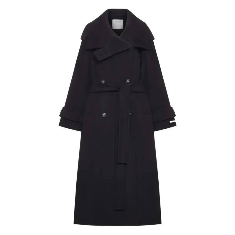 Black Double-Breasted Wool Coat sold by Lord & Taylor
