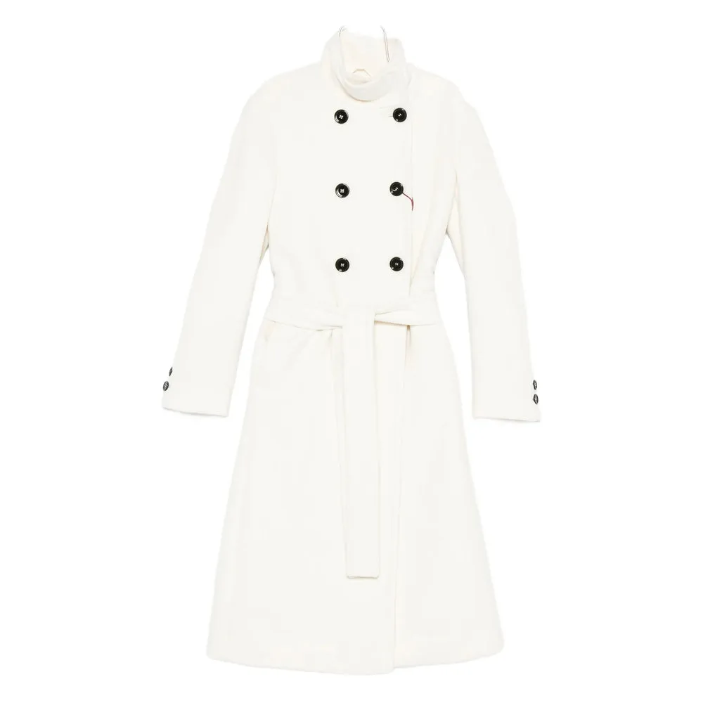 Off-White Double-Breasted Wool Coat sold by Lord & Taylor
