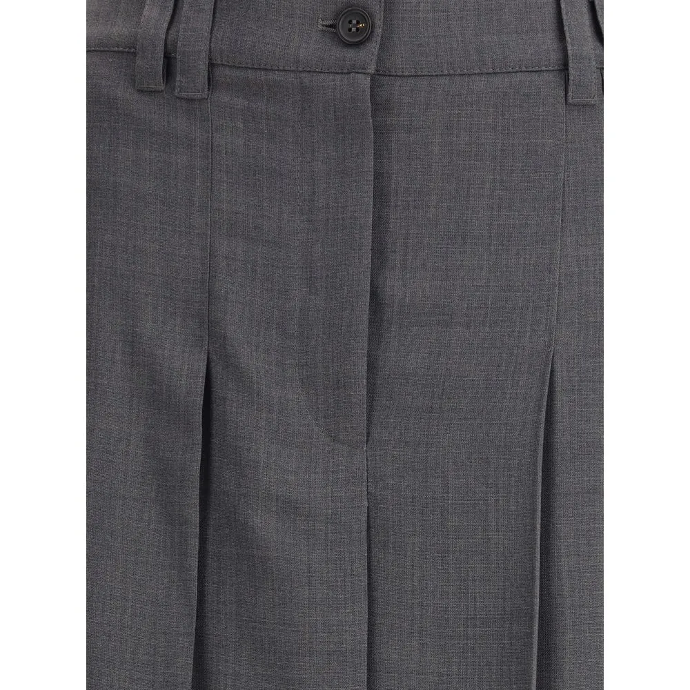 Pleated long Skirt in virgin wool techno gauze sold by Lord & Taylor product image thumbnail 3