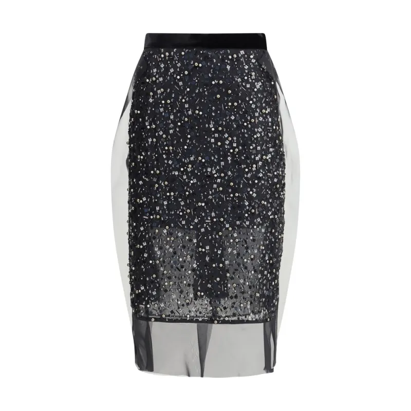 Sequin Embroidery Skirt made by Sacai