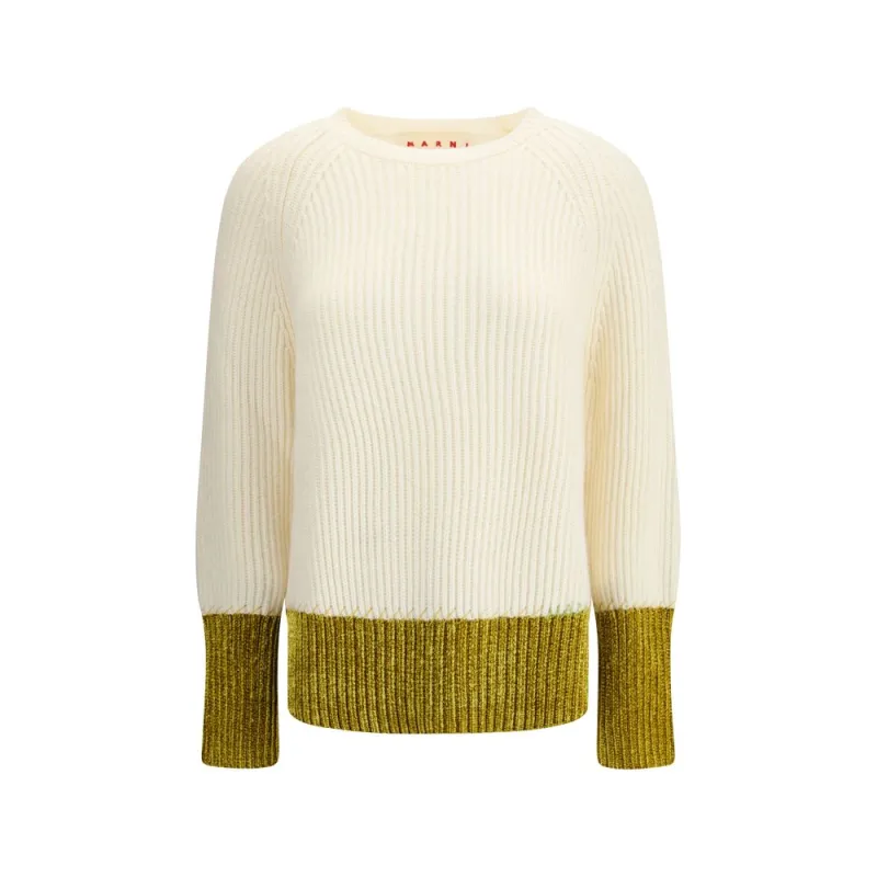 Color block wool Sweater made by Marni