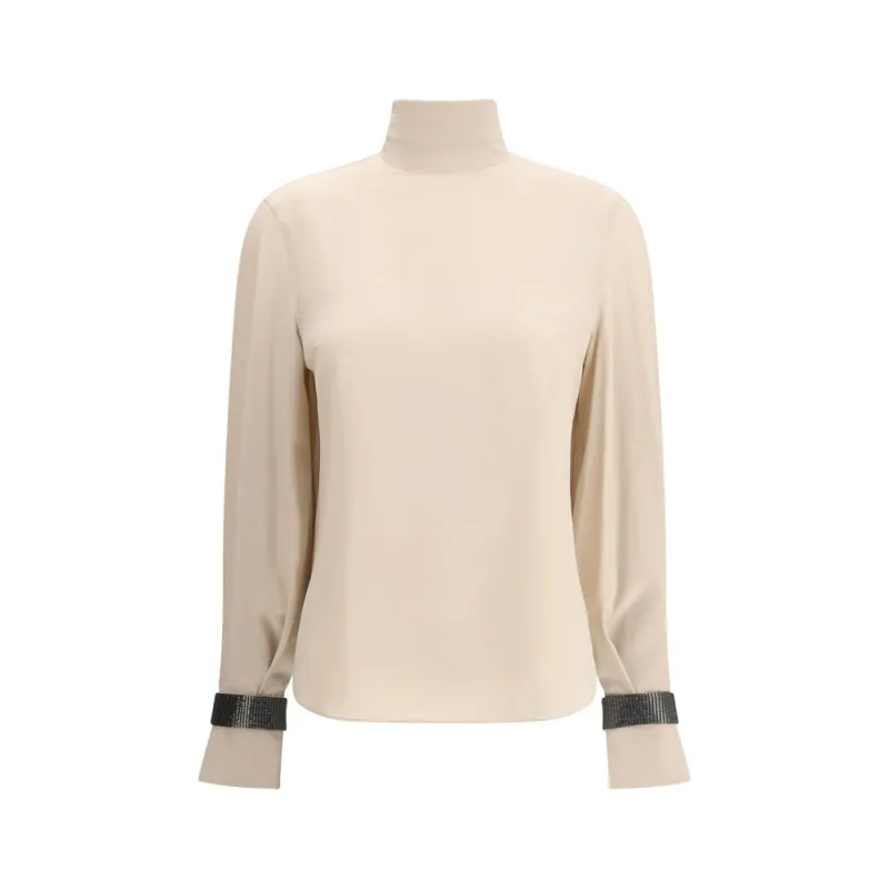Silk turtleneck Blouse with Precious Bracelets sold by Lord & Taylor