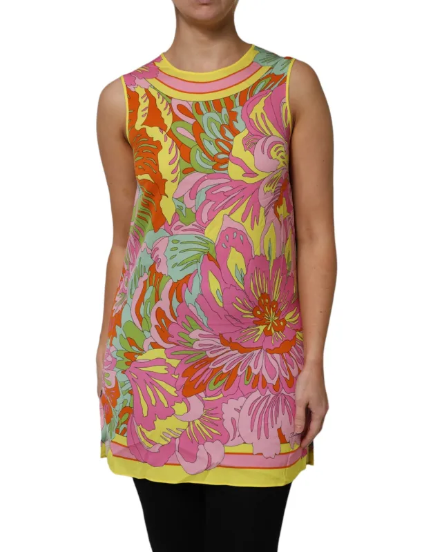 Multicolor Floral Roundneck Sleeveless Top sold by Lord & Taylor
