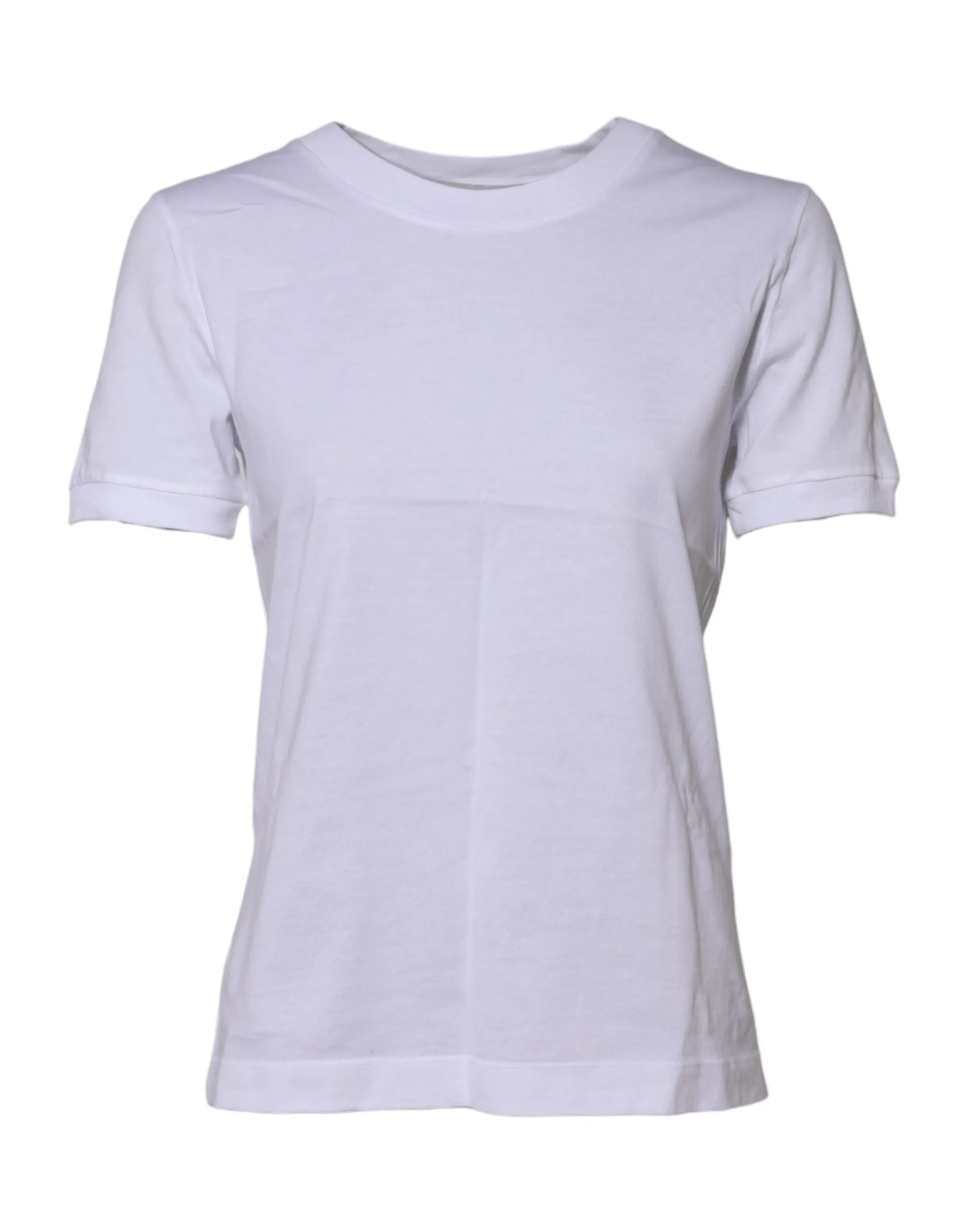 White Cotton Round Neck Short Sleeves T-shirt sold by Lord & Taylor product image thumbnail 2