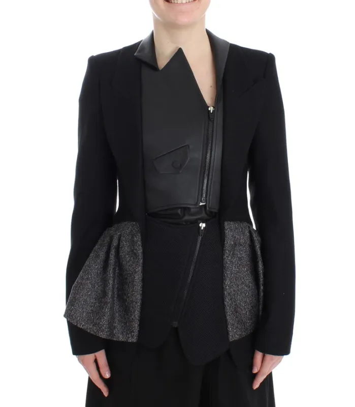 Black Short Blazer Coat Biker Jacket sold by Lord & Taylor
