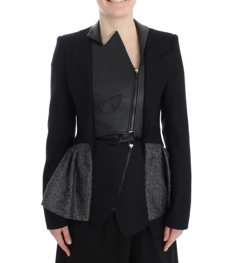 Black Short Blazer Coat Biker Jacket sold by Lord & Taylor