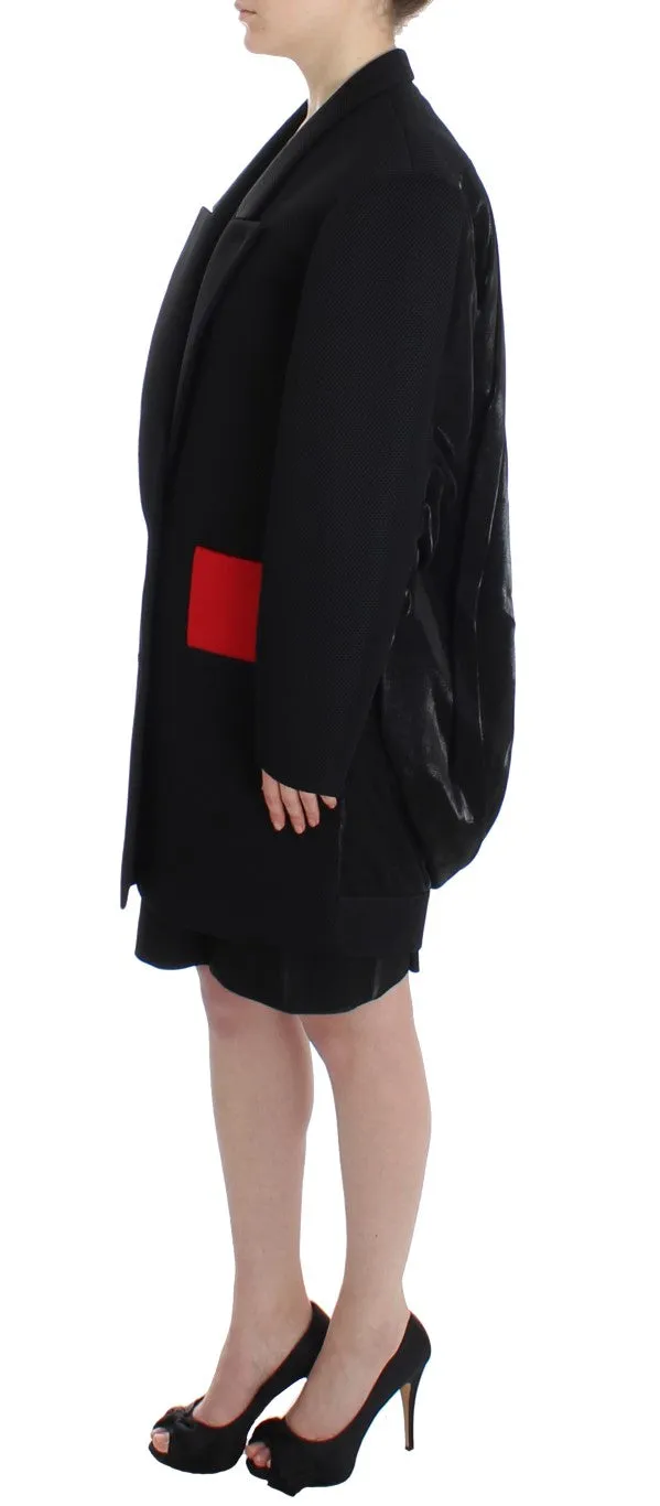 Black Coat Trench Long Draped Jacket Blazer sold by Lord & Taylor product image thumbnail 2