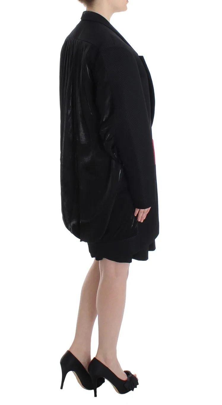 Black Coat Trench Long Draped Jacket Blazer sold by Lord & Taylor product image thumbnail 4