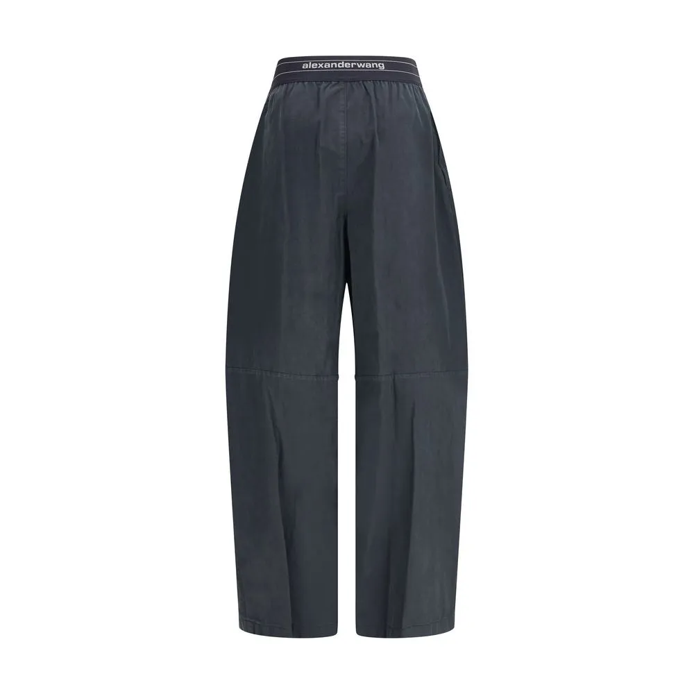 Trousers with elastic waistband and contrasting jacquard logo sold by Lord & Taylor product image thumbnail 2