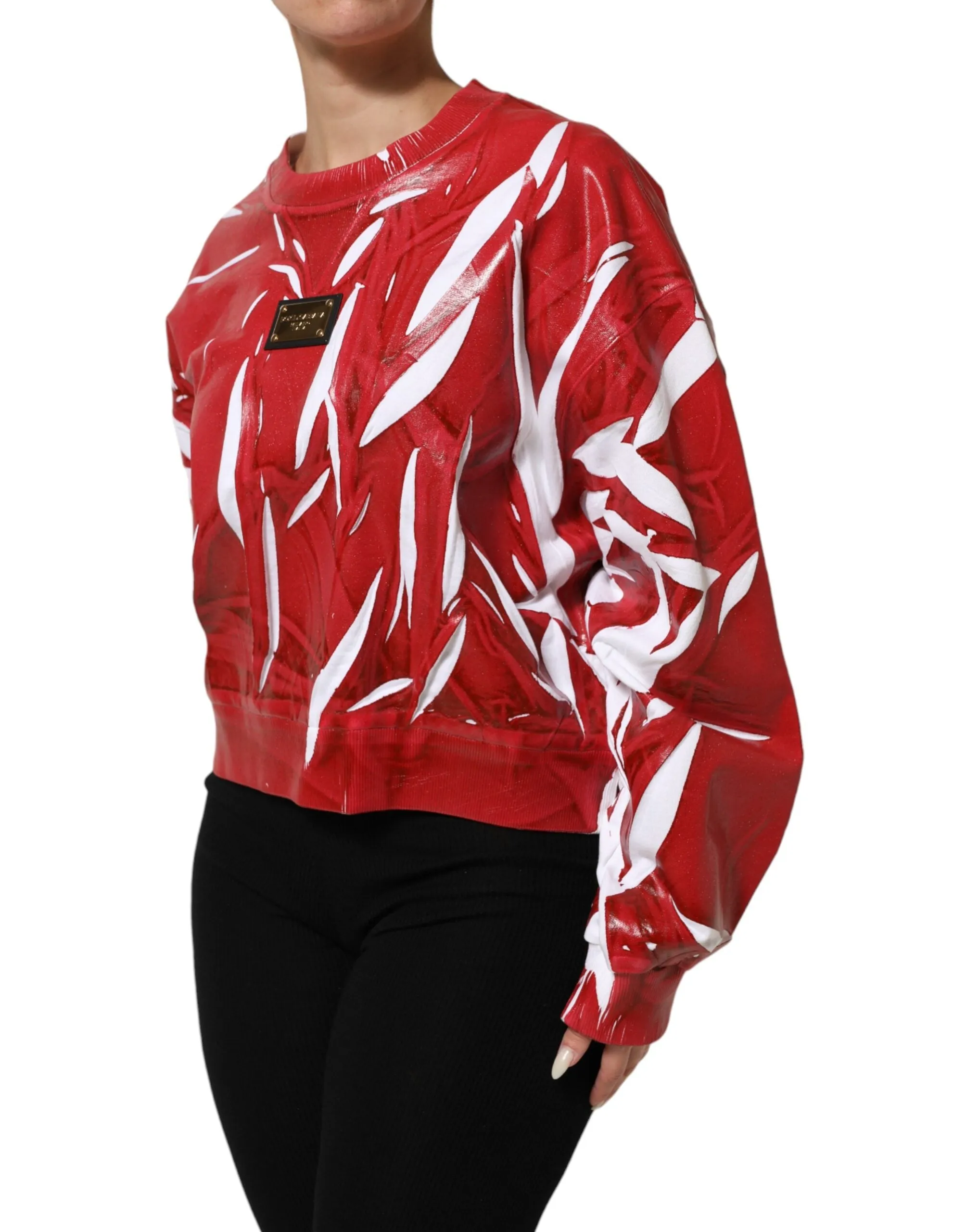 Red White Cotton Printed Pullover Sweater sold by Lord & Taylor product image thumbnail 3