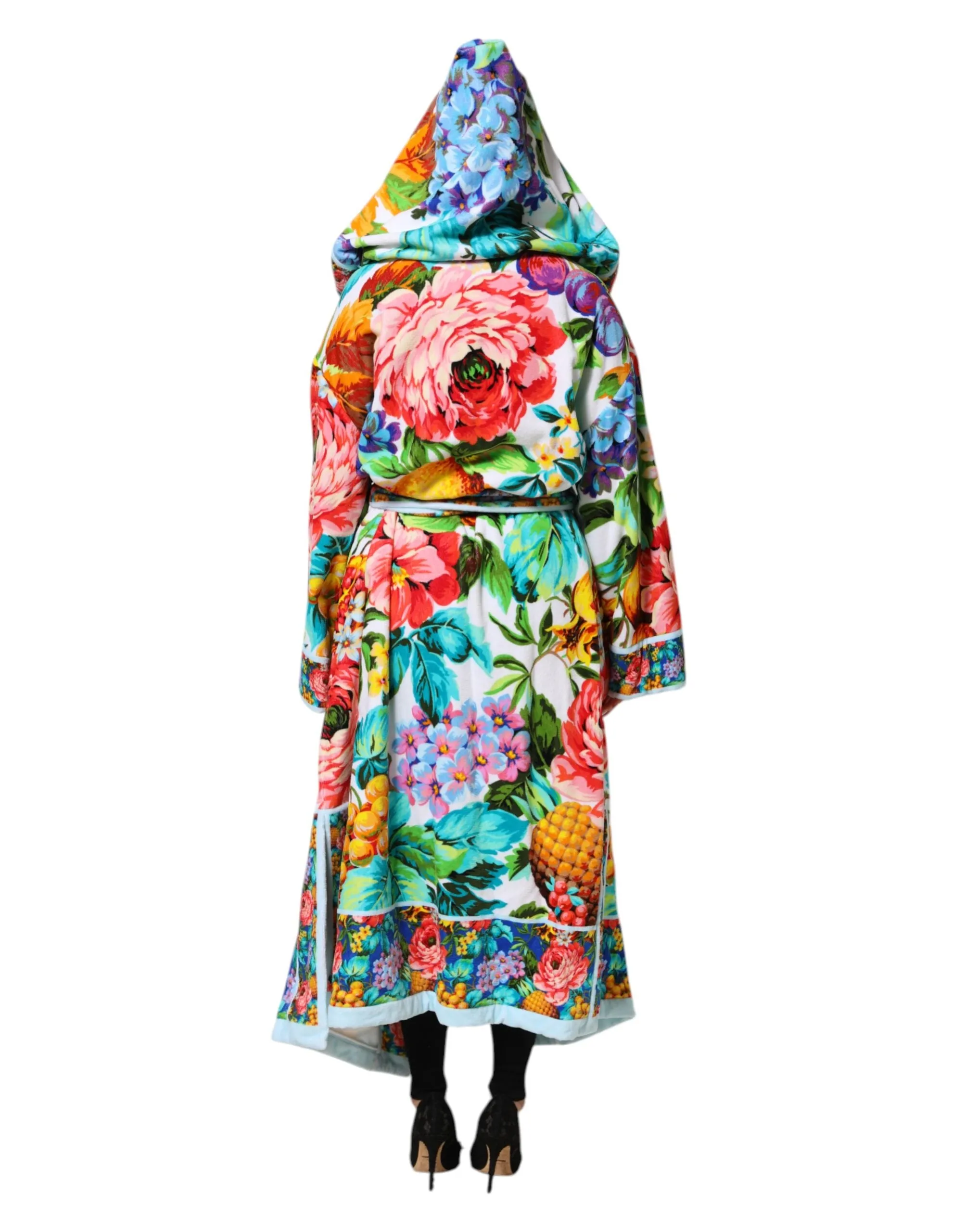 Multicolor Floral Print Belted Bathrobe Coat Jacket sold by Lord & Taylor product image thumbnail 4