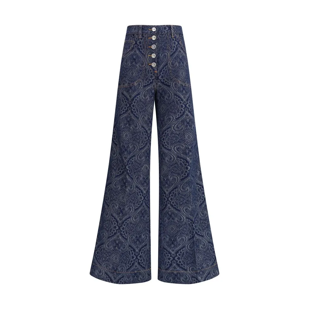 Jacquard-patterned flare Jeans sold by Lord & Taylor